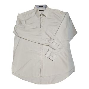 Louis Feraud Elegant Men's Quiet Luxery Cream Dress Shirt